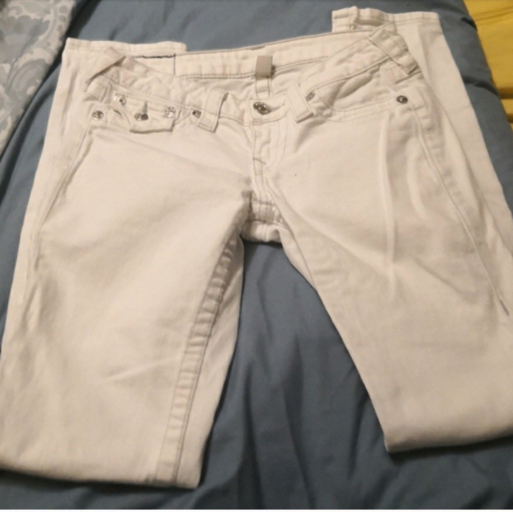 True Religion Optic White Denim Skinny Jeans